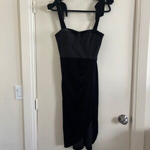 Express Women Corset Velvet Dress Small Ruched Whimsigoth Fairy Grunge Dark Goth